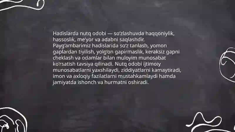 Hadislarda Nutq Odobi 3