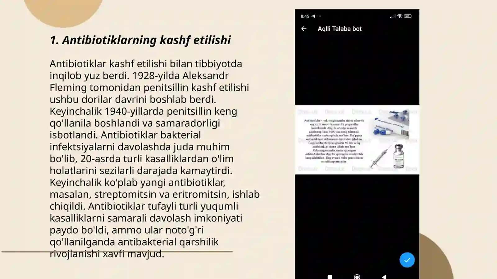 Mikroorganizmlar orasidagi antibiotik hosil qiluvchilar 3