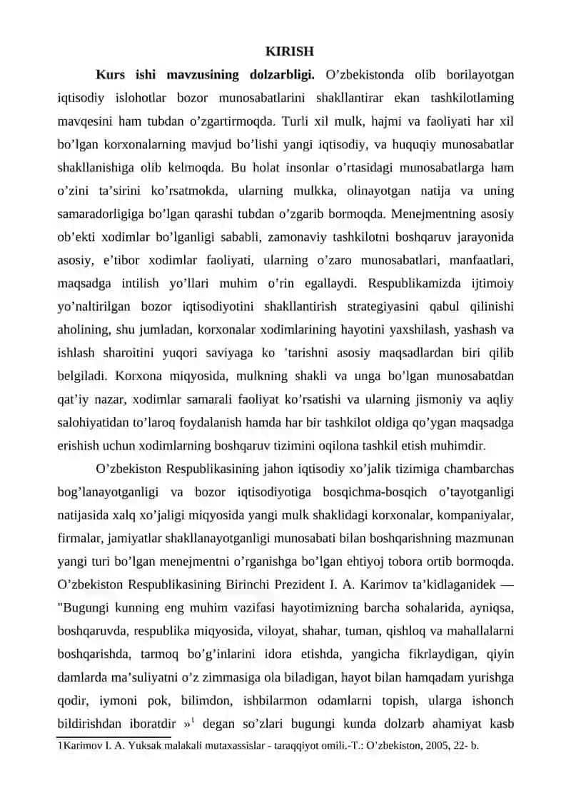 Tashkilot kadrlarini boshqarish tizimida kadrlarni rejalashtrishning maqsadi va vazifalari. 3