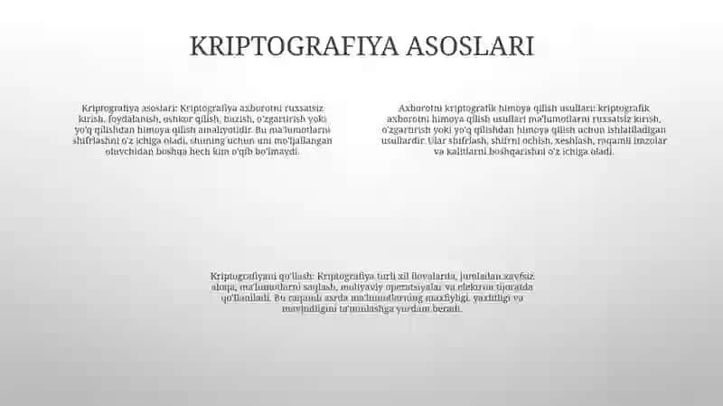 Kriptografik Axborot Xavfsizligi Usullarini Qõllash 3