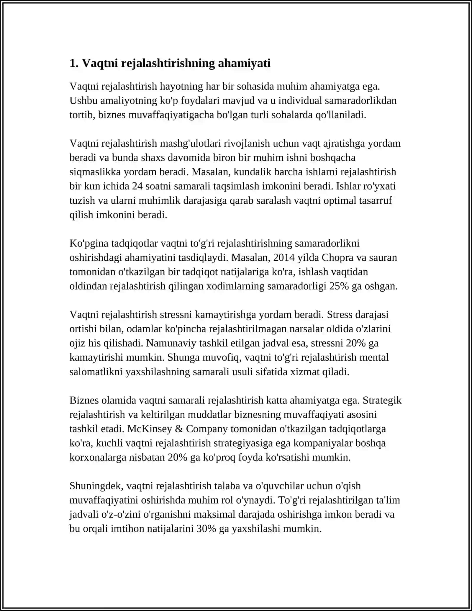 TAYM-MENEJMENT: O‘QISH VA ISHDA VAQTNI SAMARALI BOSHQARISH USULLARI 3