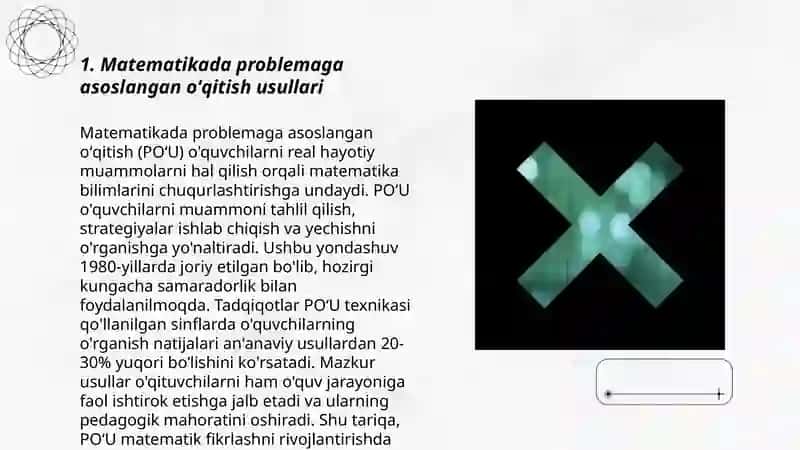 Matematikada problemaga asoslangan oʻqitishning samaradorligi 3