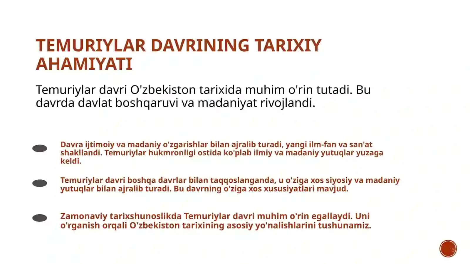 TEMURIYLAR DAVRI TARIXSHUNOSLIGI 3