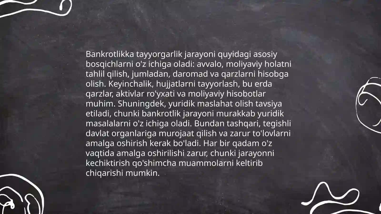 Bankrotlik tóğrisidagi ishni sudda kórishga tayyorlash, uni hal etish 3