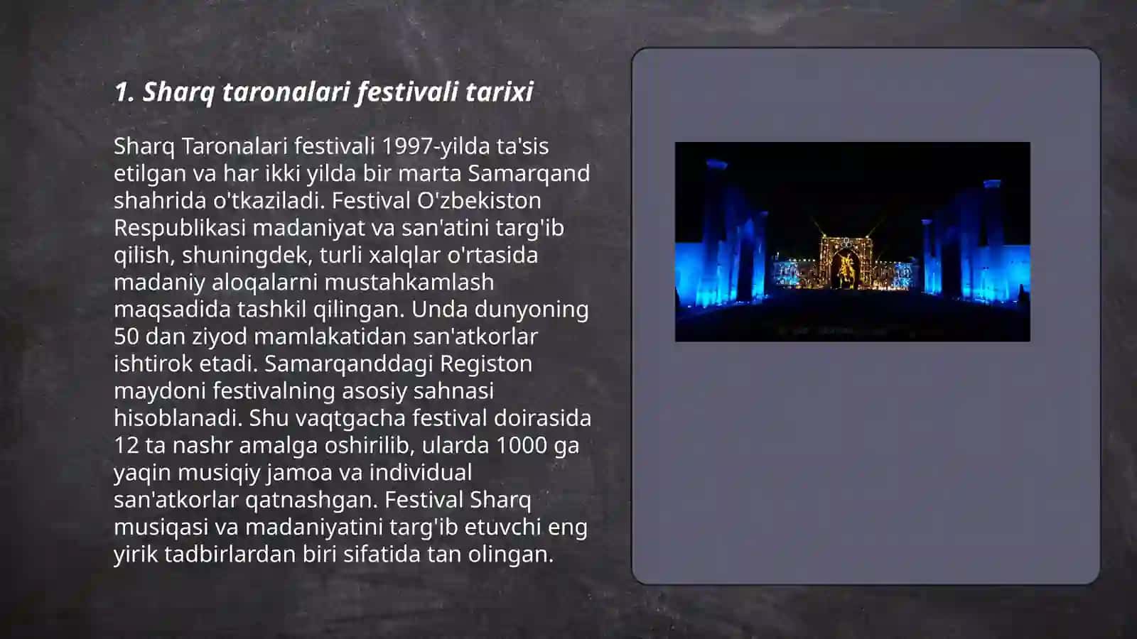 Sharq taronalari xalqaro musiqa festeval dunyo mumtoz musiqasining axborot manabayi 3