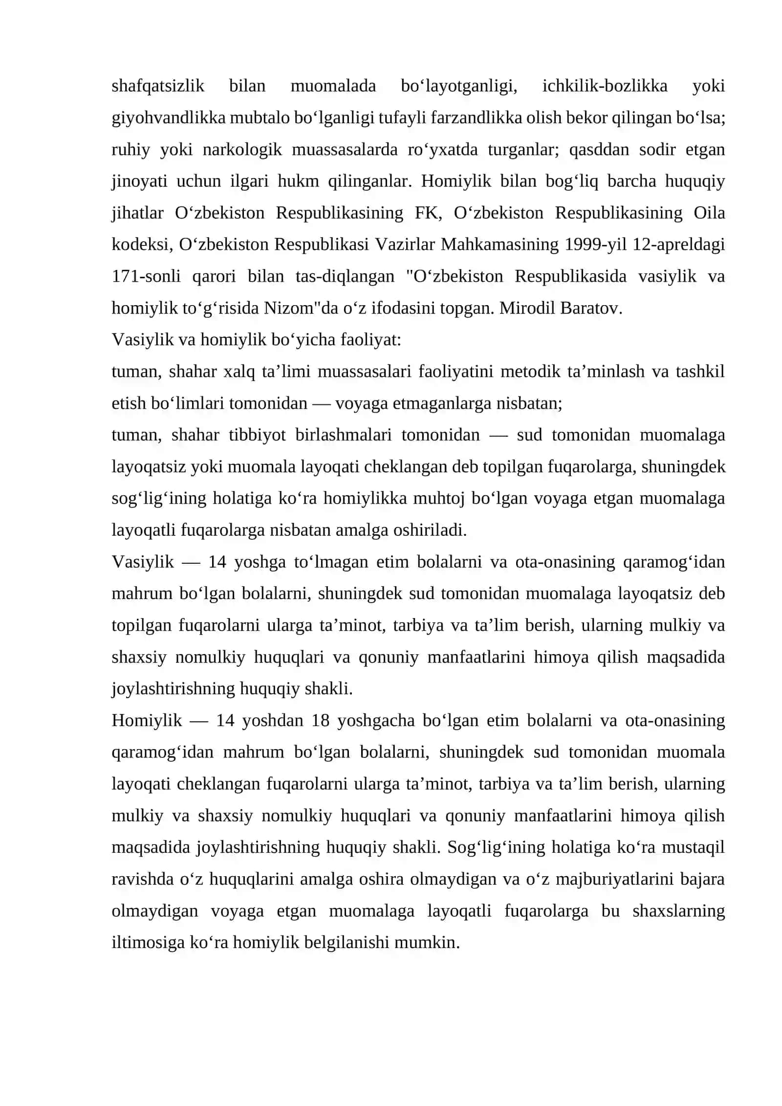 O’zbekiston hamda chet elda vasiylik va homiylik 3