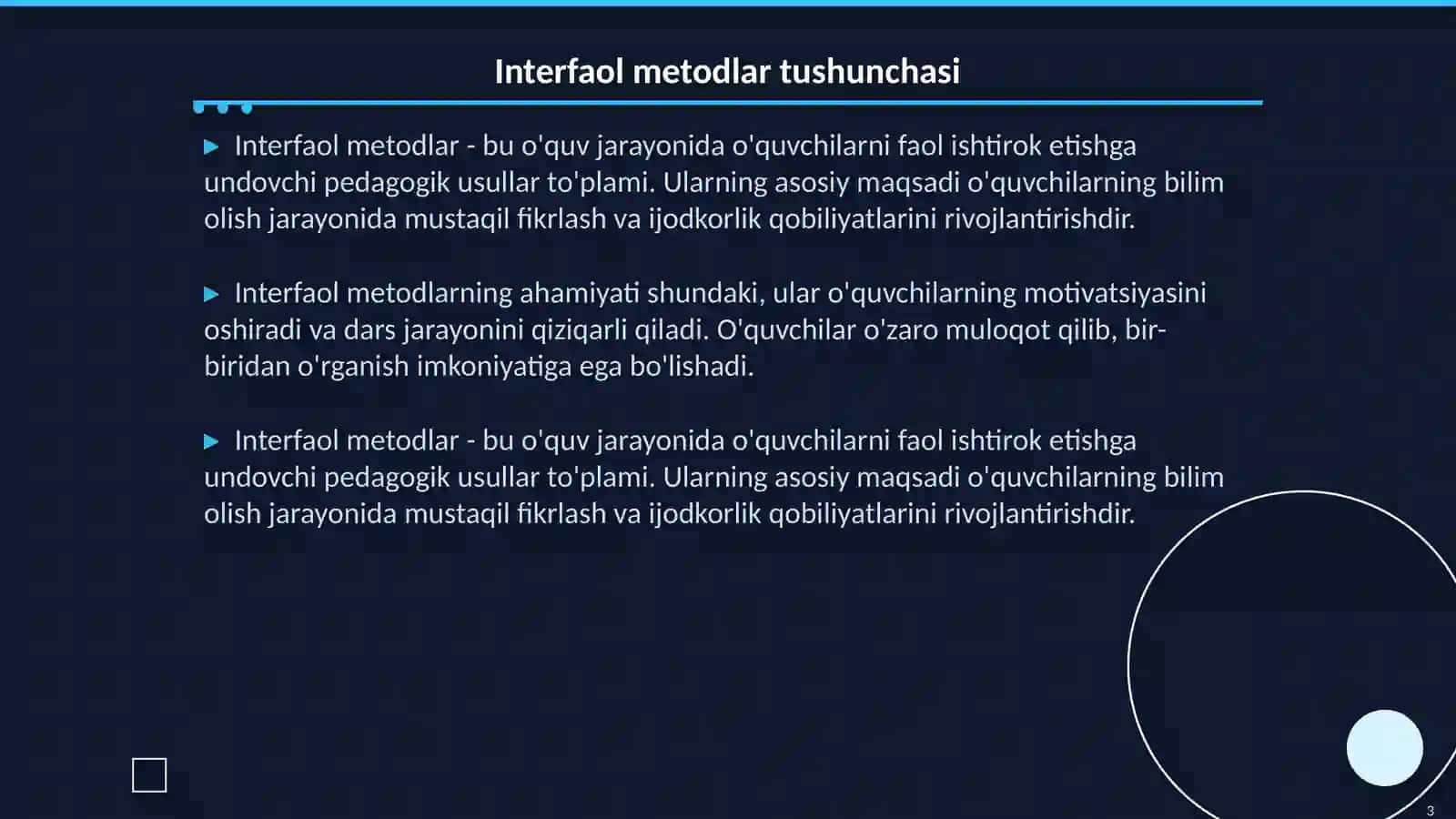 O'qitishda interfaol metodlar 3