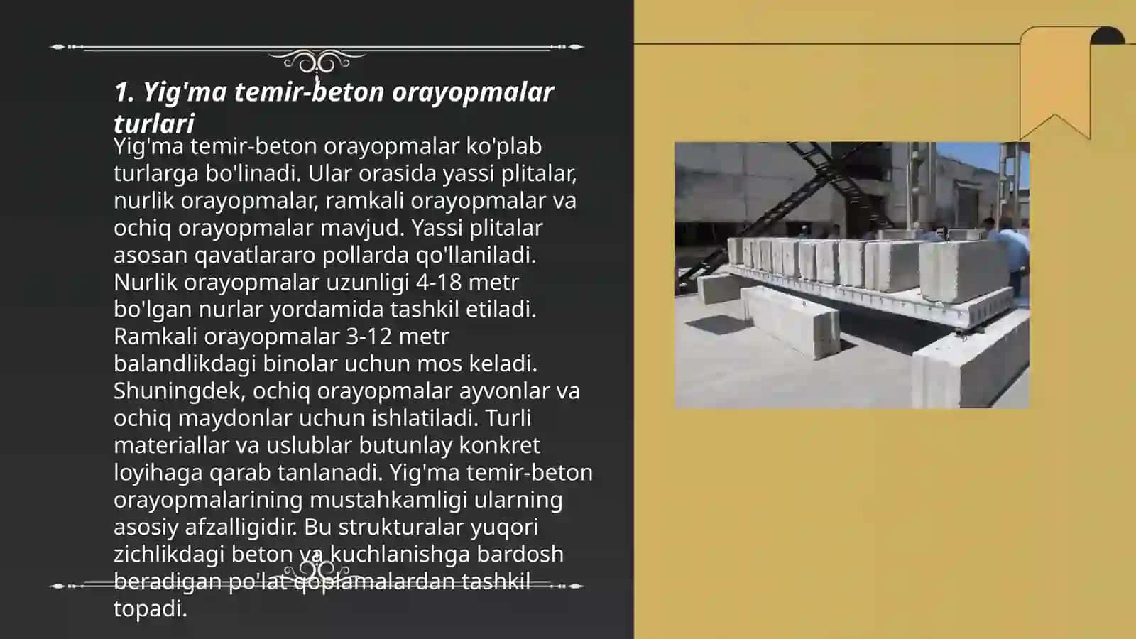 Yig'ma temir-beton orayopmalar va ularning konstruktiv yechimlari 3