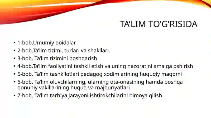 Ta’lim to’g’risida qonun 3