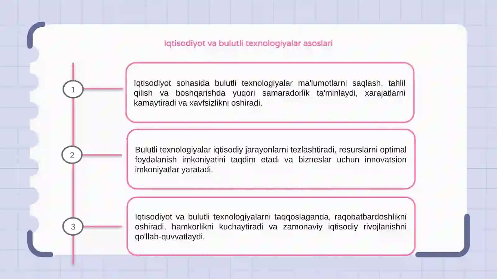 Iqtisodiyot va bulutli texnologiyalar asoslari 3