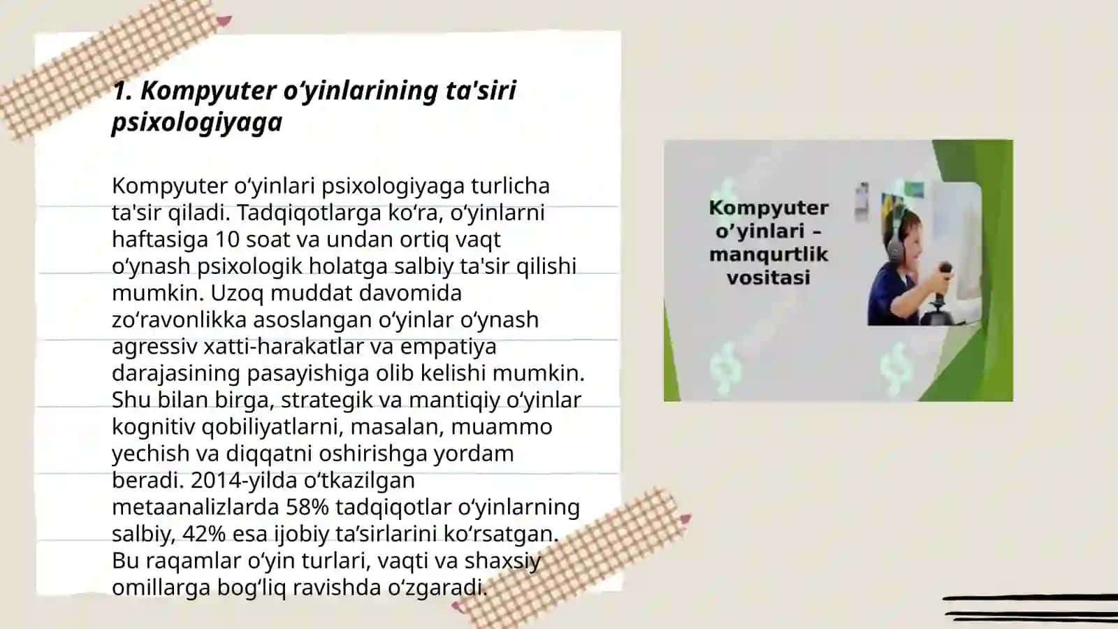 Kompyuter oʻyinlari -manqurtlik vositasi 3
