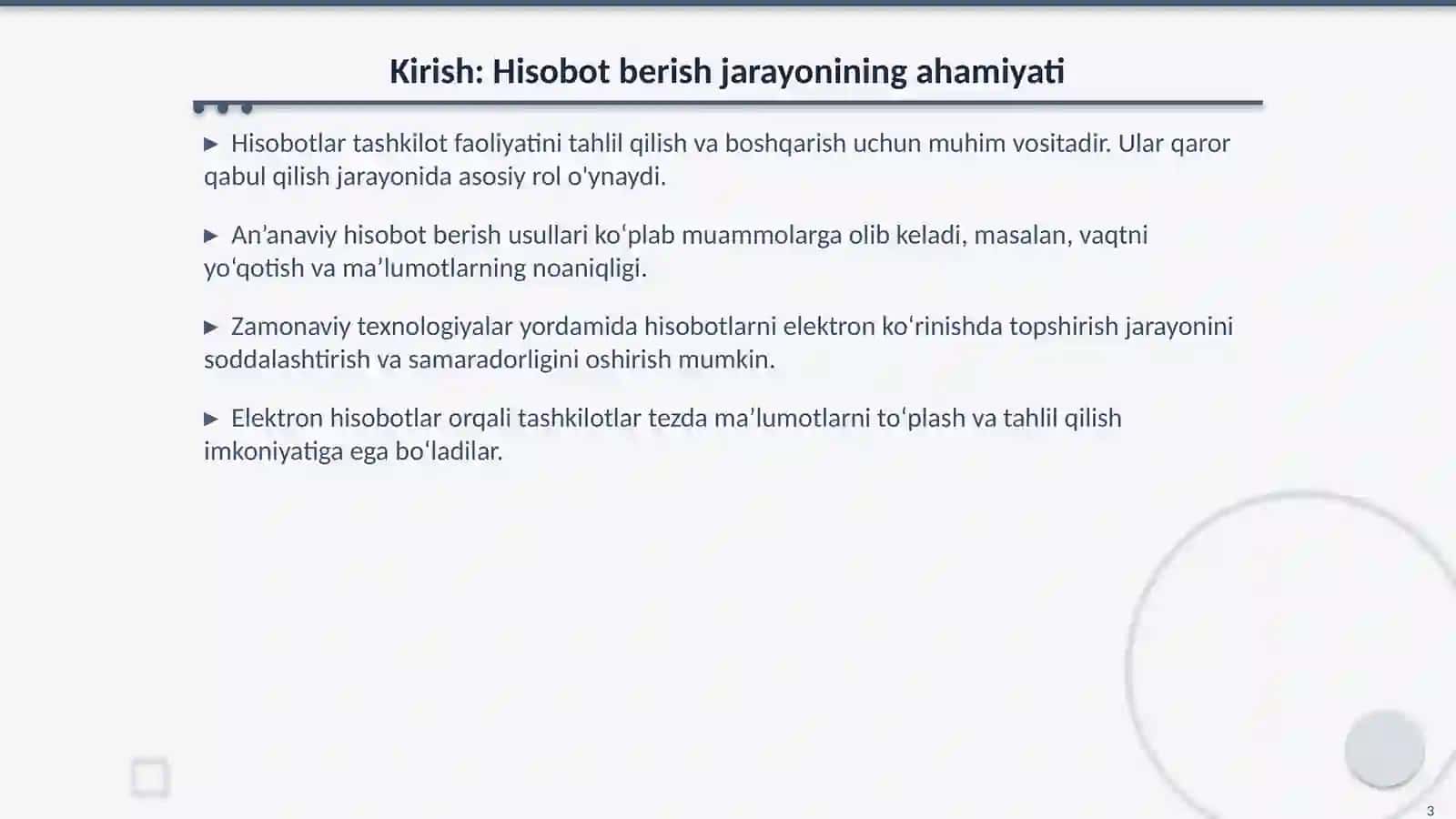 Hisobotlarni Elektron Ko‘rinishda Topshirishning Zarurligi 3