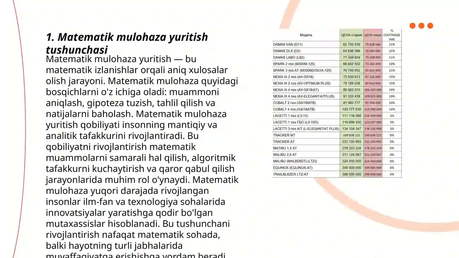 EGMA xalqaro baholash dasturida matematik mulohaza yuritish vq muammoni hal qilish (modellashtirish) orasidagi bog’lanish sikli 3