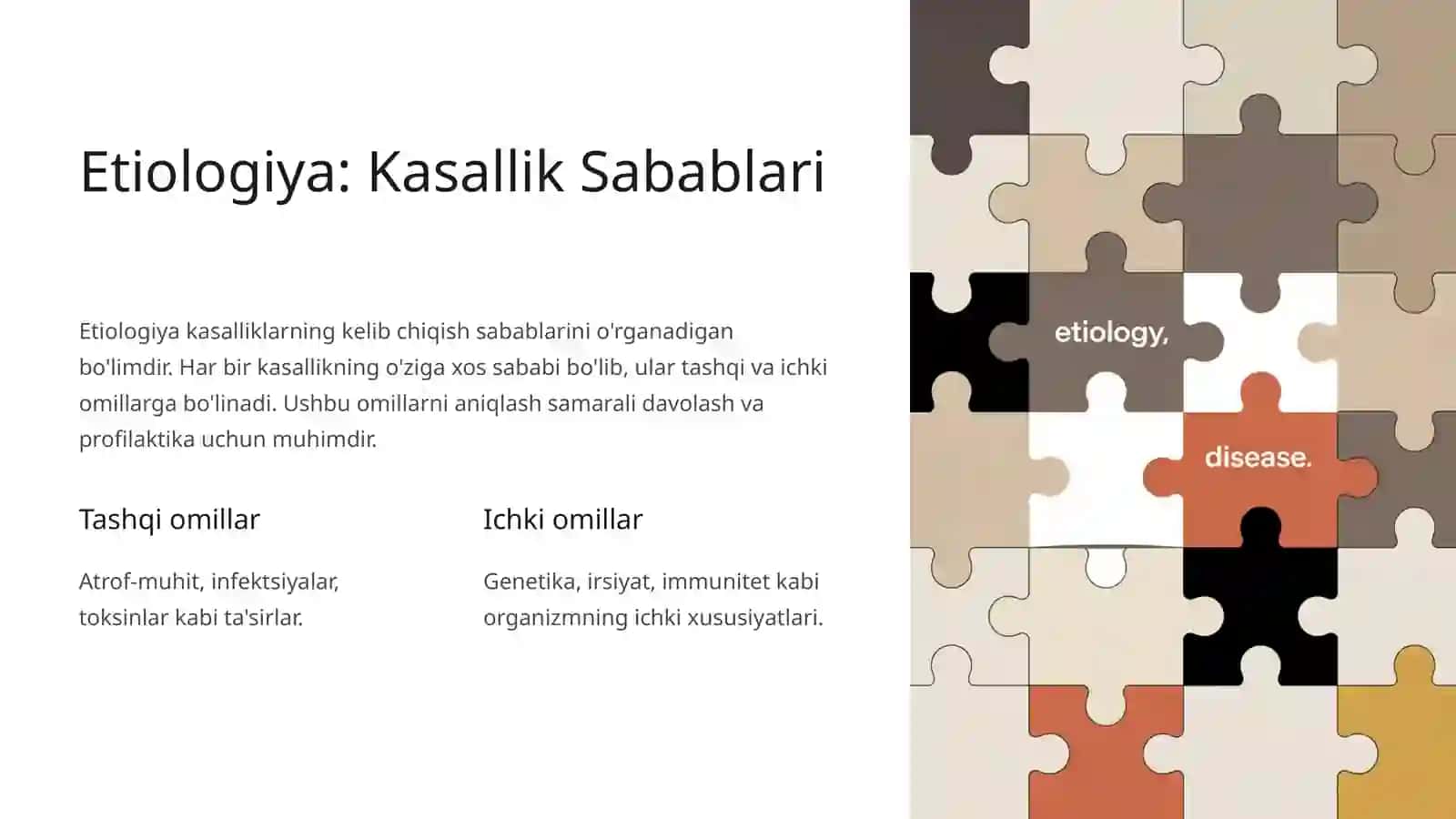 Kasallik Etiologiyasi, Patogenezi va Rivojlanishi 3