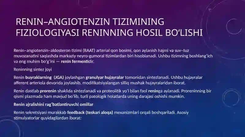Renin–angiotenzin sistemasiga ta’sir qiluvchi yangi dori vositalar 3
