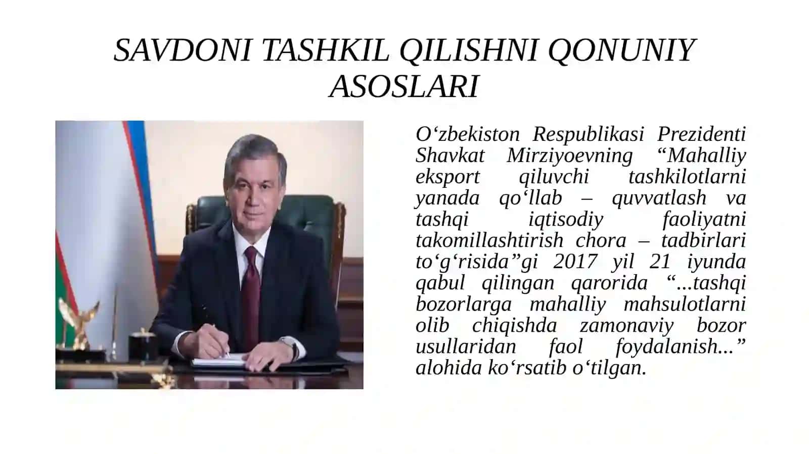 Savdonitashkilqilishning qonuniy asoslari 3
