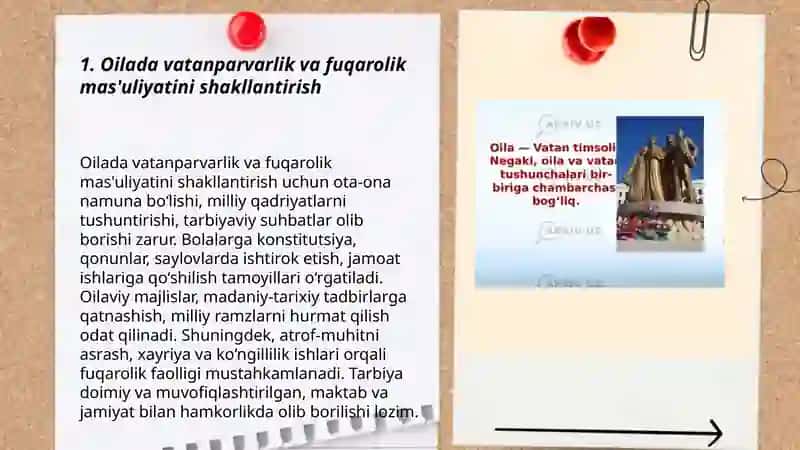 Vatan taraqqiyotiga men ham mas'ulman: Oila jamiyatning asosiy bo'g'ini 3