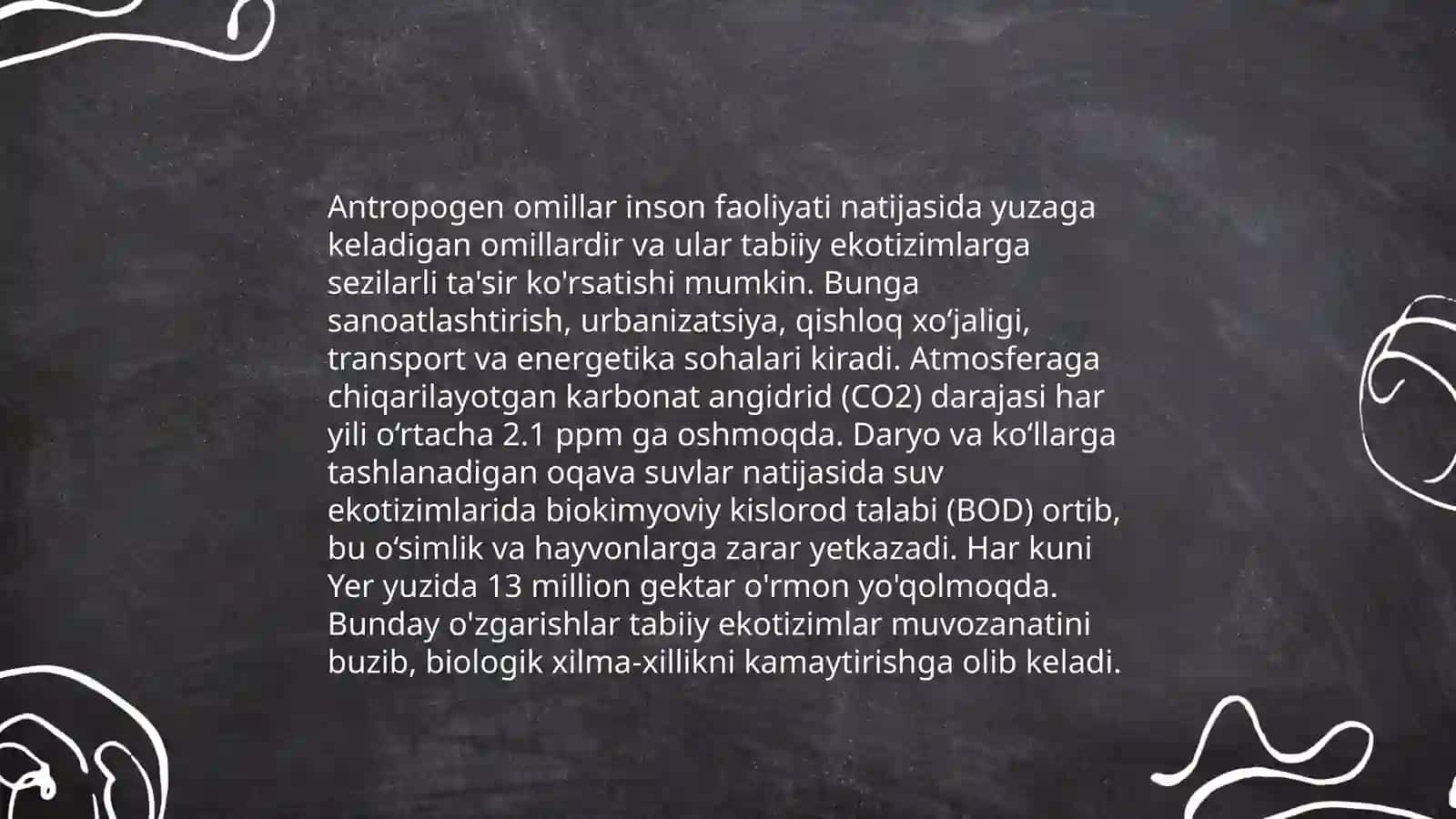 Antrapogen omillarning biosferaga ta'siri 3