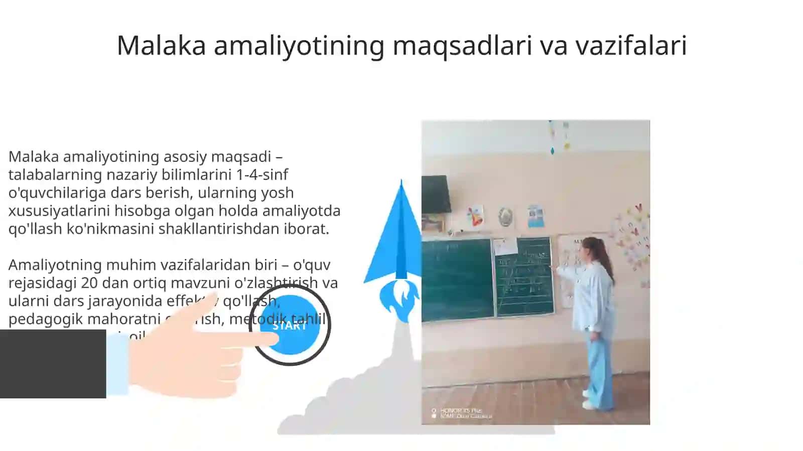 Boshlang'ich ta'lim bo'yicha Malakaviy amaliyotdagi qilgan vazifalari 3