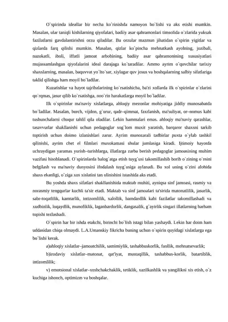 O`spirinlik davrining psixologik xususiyatlari 3