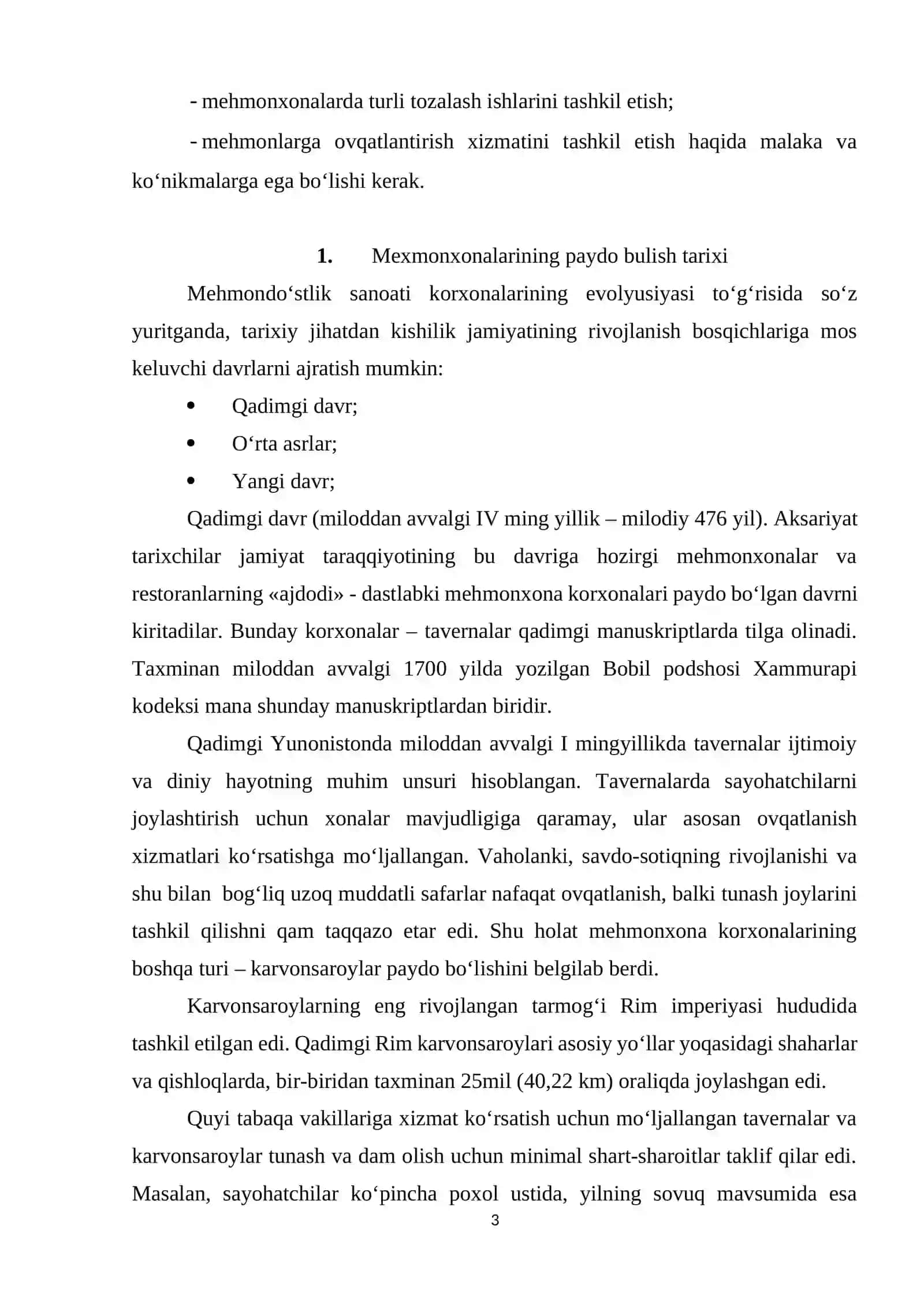 Turizm va mehmonxona xo'jaligi fanining maqsad va vazifalari 3