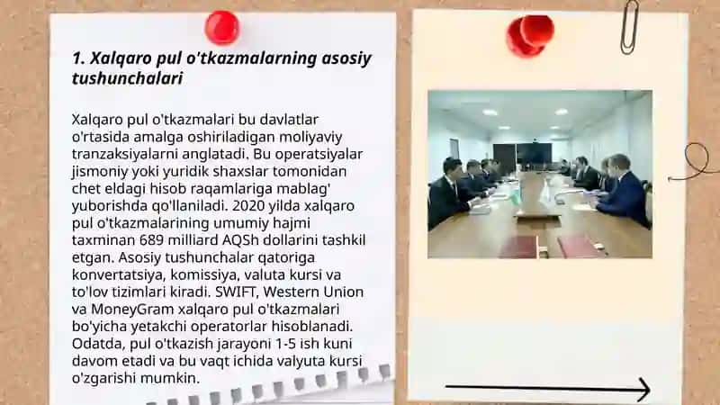 Xalqaro pul o'tkazmalari mohiyati va mazmuni 3