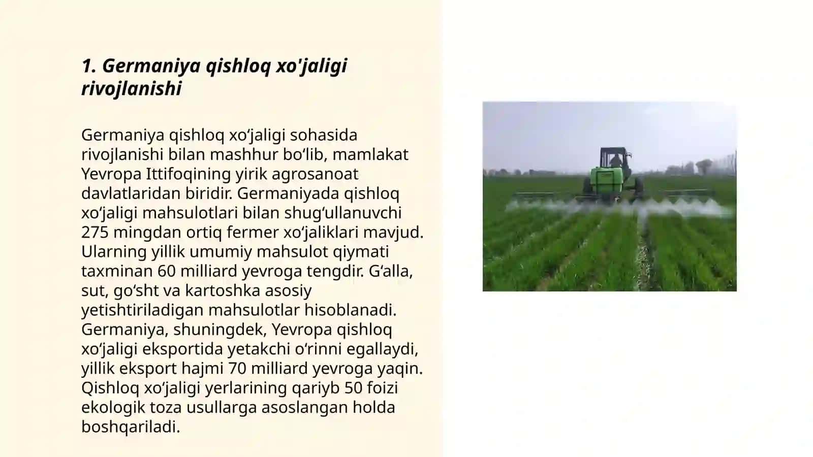 Germaniya qishloq xo’jaligi statistikasi 3