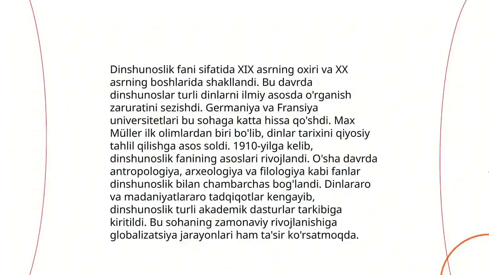 Dinshunoslikning fan sifatida shakllanishi predmeti funksiyalari kategoriyalari 3