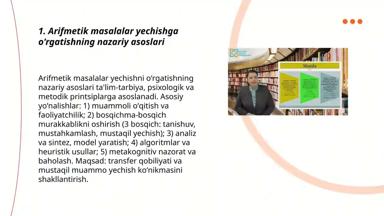 Arifmetik masalalar yechishga oʻrgatish metodikasi 3