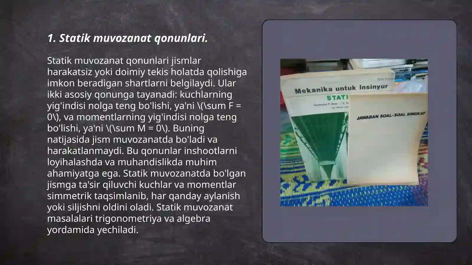Statika elementlari 3