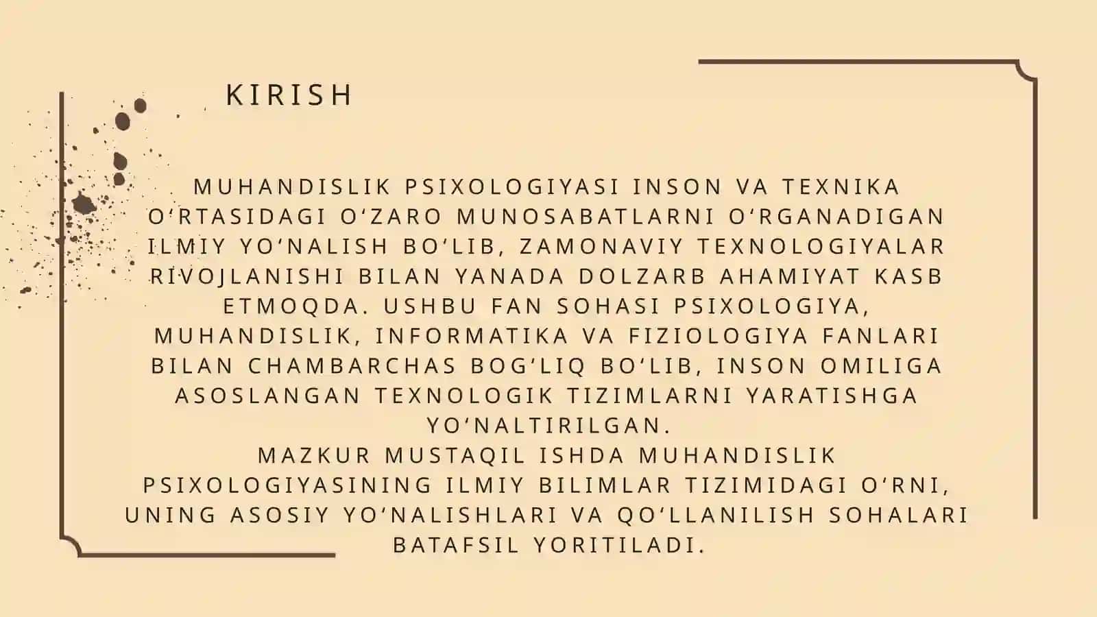 MUHANDISLIK PSIXOLOGIYASINING ILMIY BILIMLAR TIZIMIDAGI O‘RNI 3