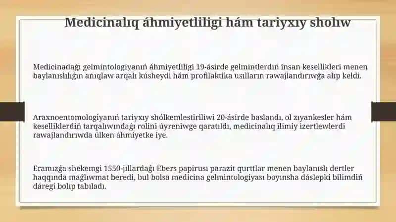 Meditsina gelmentalogiya ham araxnoentomologiya 3