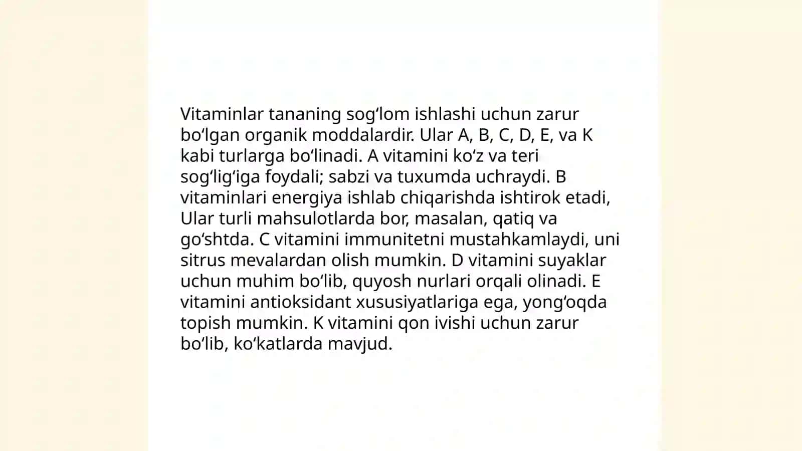 Vitaminlar va ularni organizm uchun ahamiyati 3