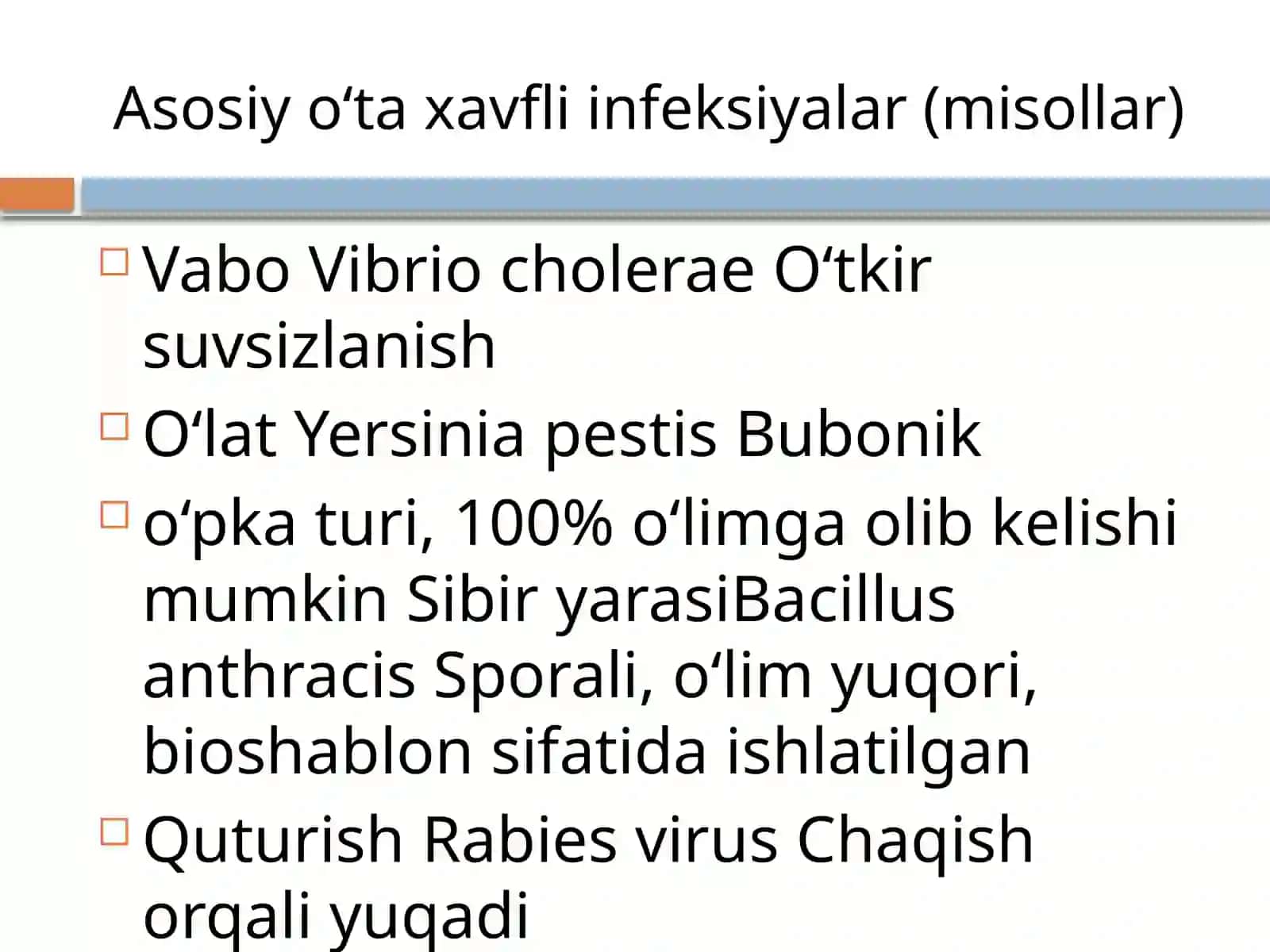 O‘taxavfli infeksiyalar 3