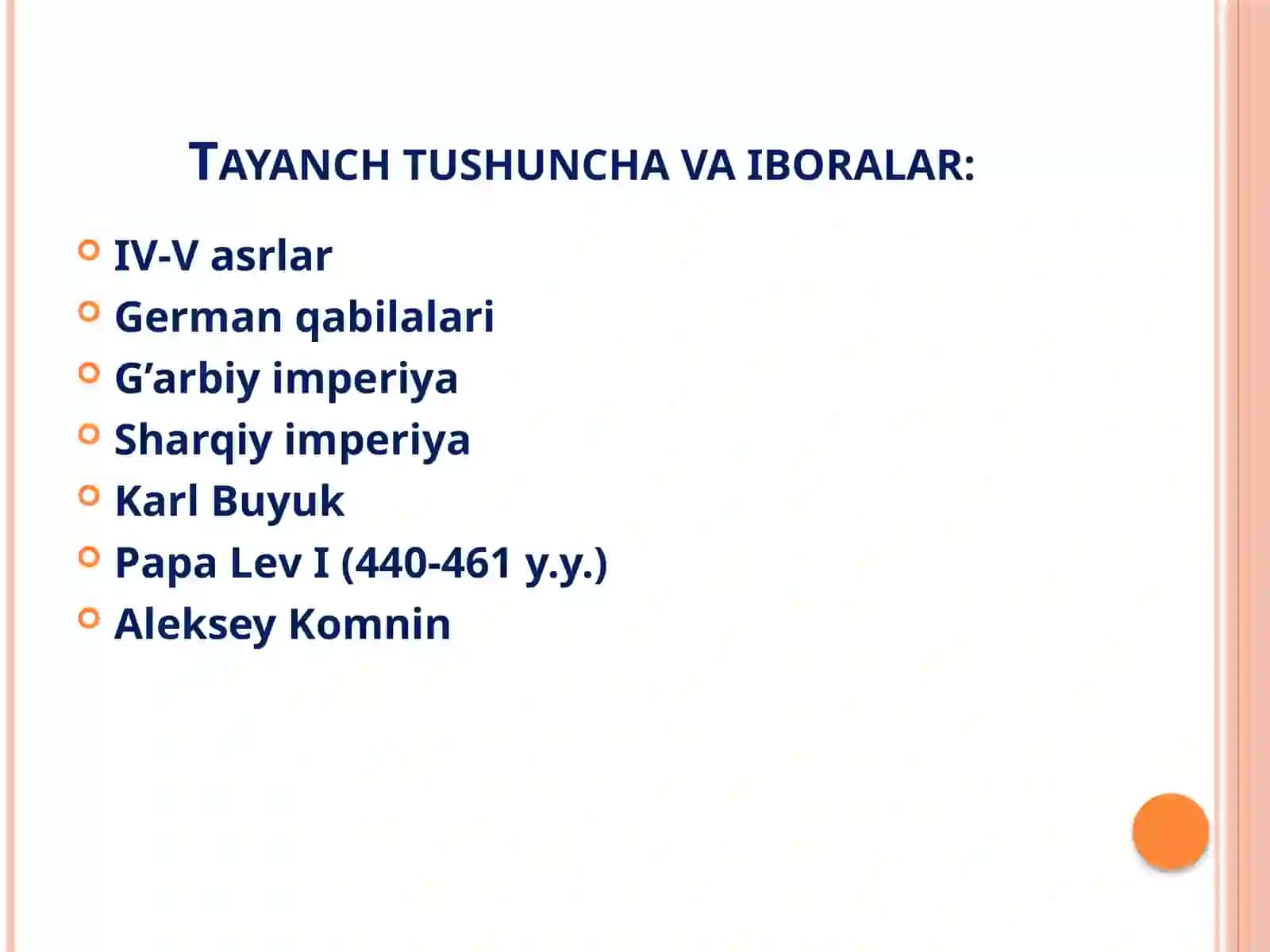 O’RTA ASRLAR YEVROPASIDA XALQARO MUNOSABATLAR VA DIPLOMATIYA 3