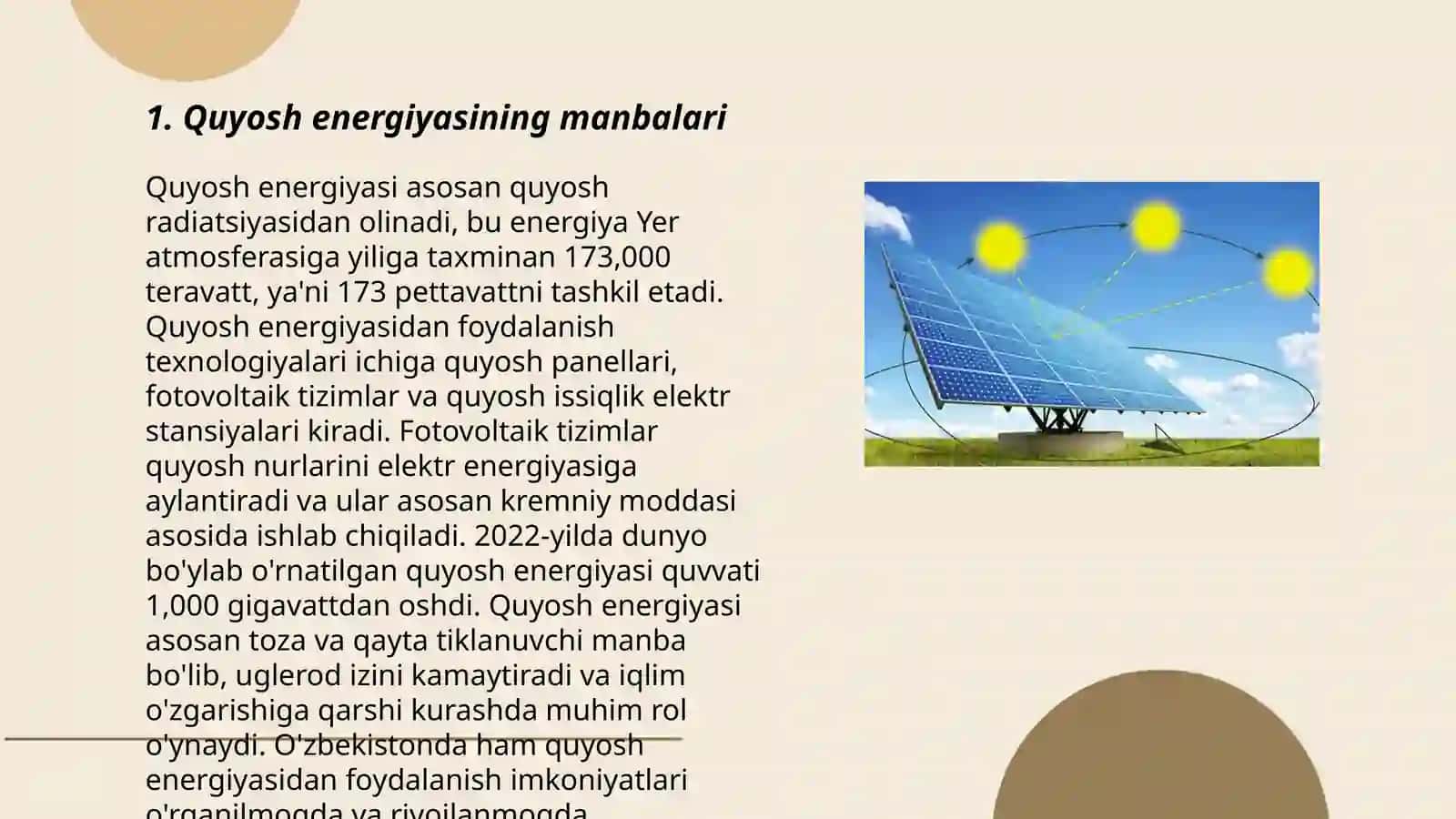 Quyosh energiyasini fizik asoslari 3