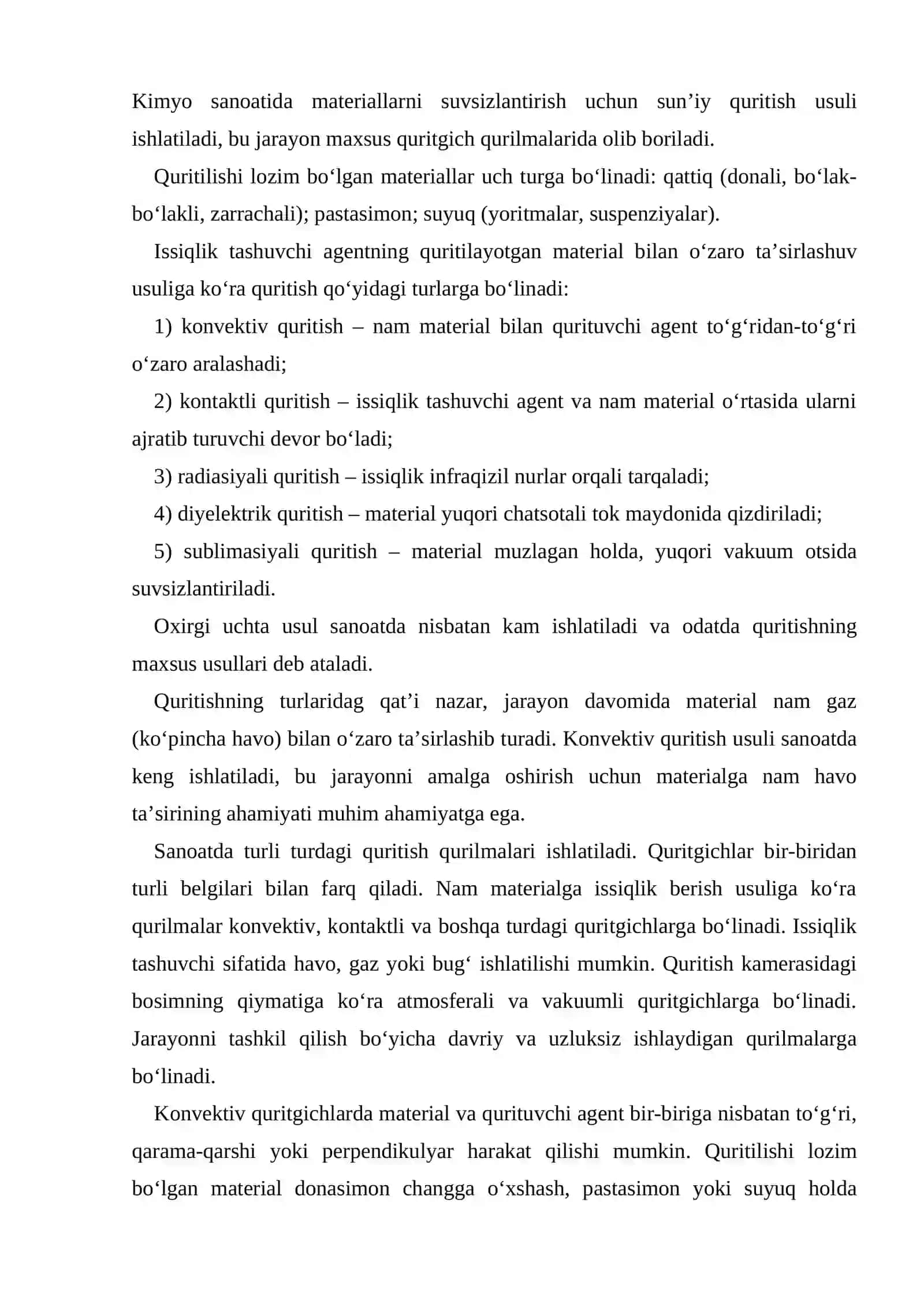 Quritish qurilmalari ularning turlari va tuzilishi hamda ishlash prinsiplari 3