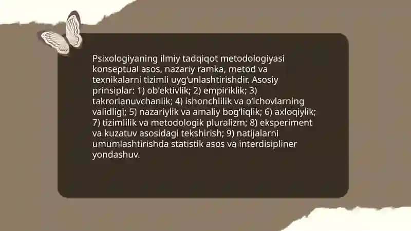 Psixologiyaning tadqiqot metodlari va tarmoqlari 3