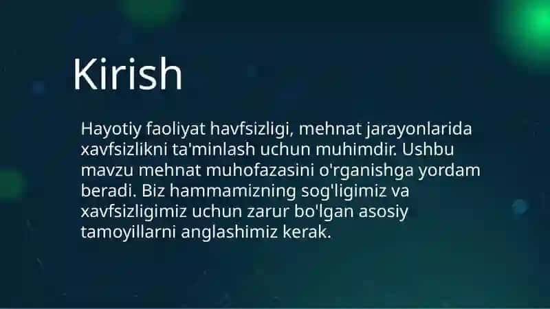 Hayotiy faoliyat havfsizligining nazariy asoslari 3