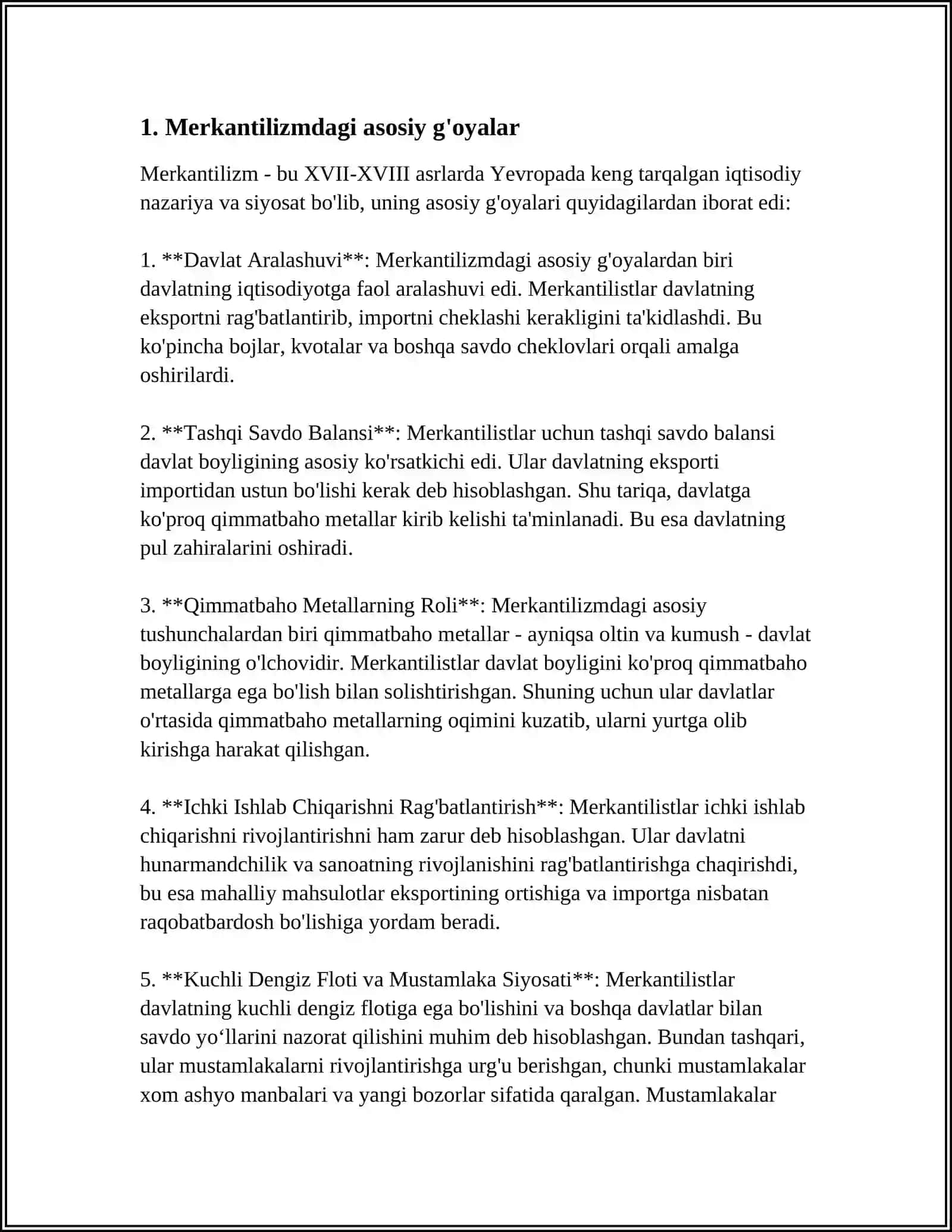 KLASSIK IQTISODIY NAZARIYADA MERKATILIZMNING TANQIDI 3