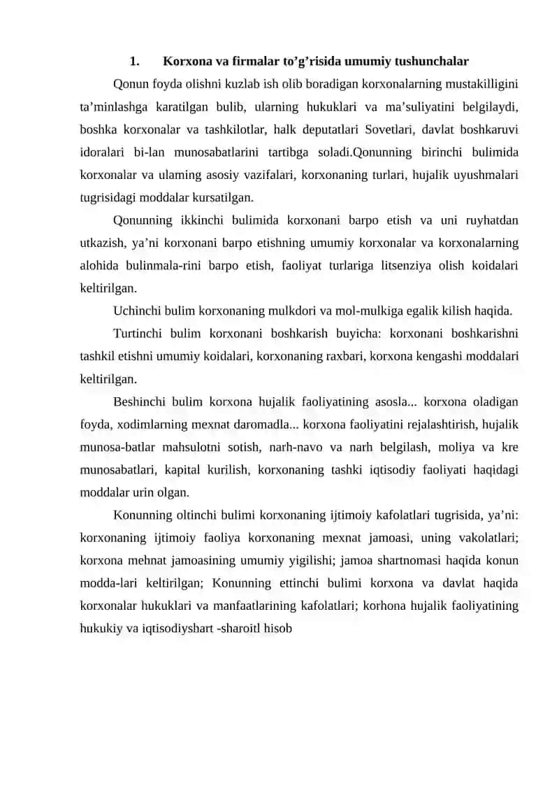 O’ZBEKISTON RESPUBLIKASINING KORXONALAR TO’G’RISIDAGI QONUNI 3