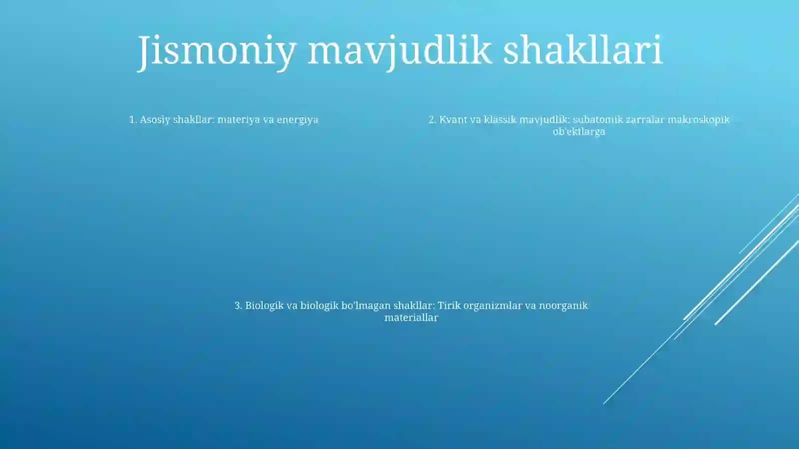 Borliq Mavjudligining UsuliVaShakllari 3