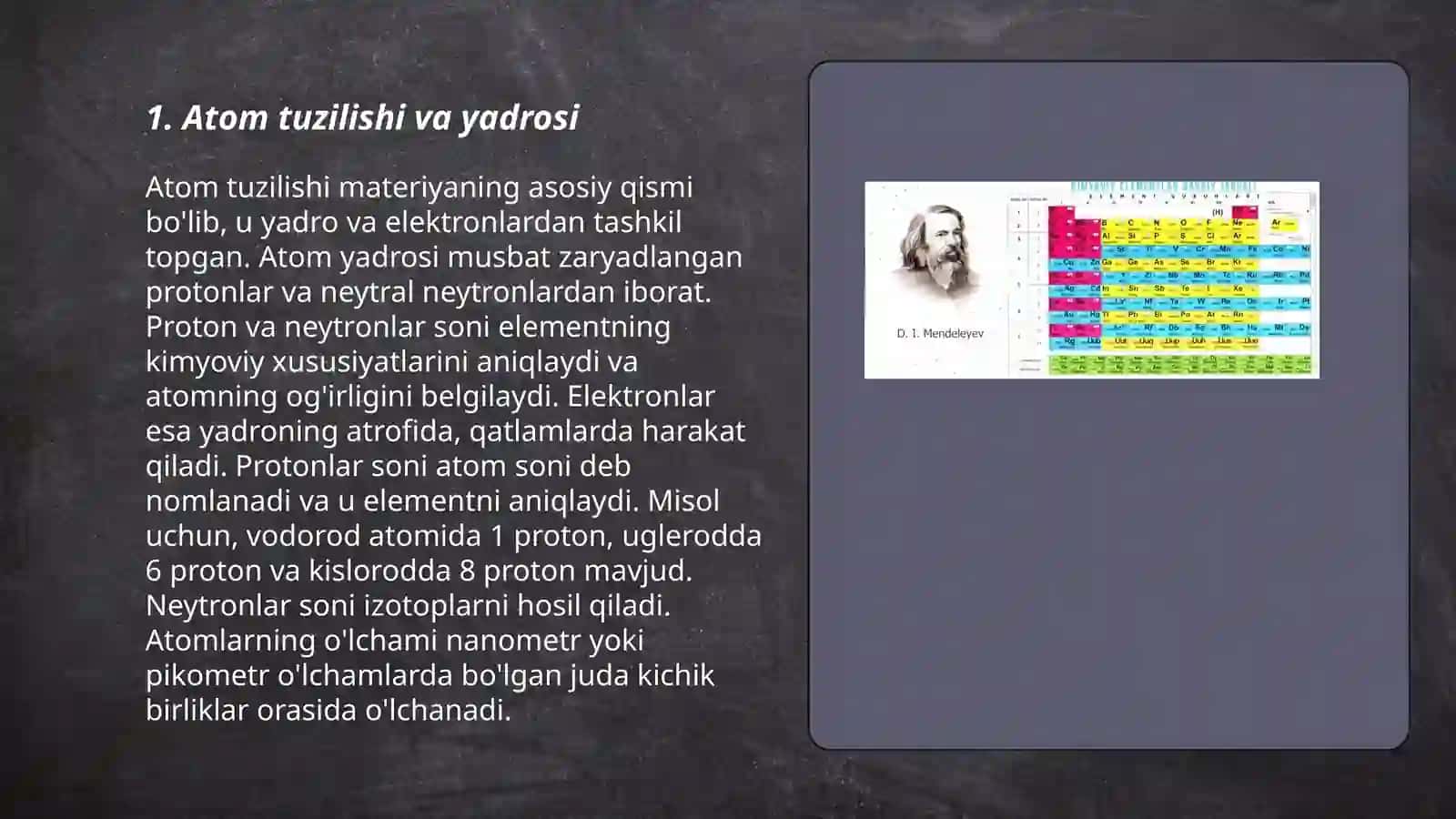 Atom tuzilishi va D.I.Mendeleyevning davriy sistemasi 3