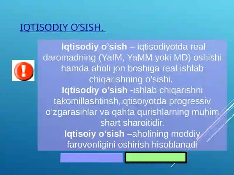 iqtisodiy o'sish 3