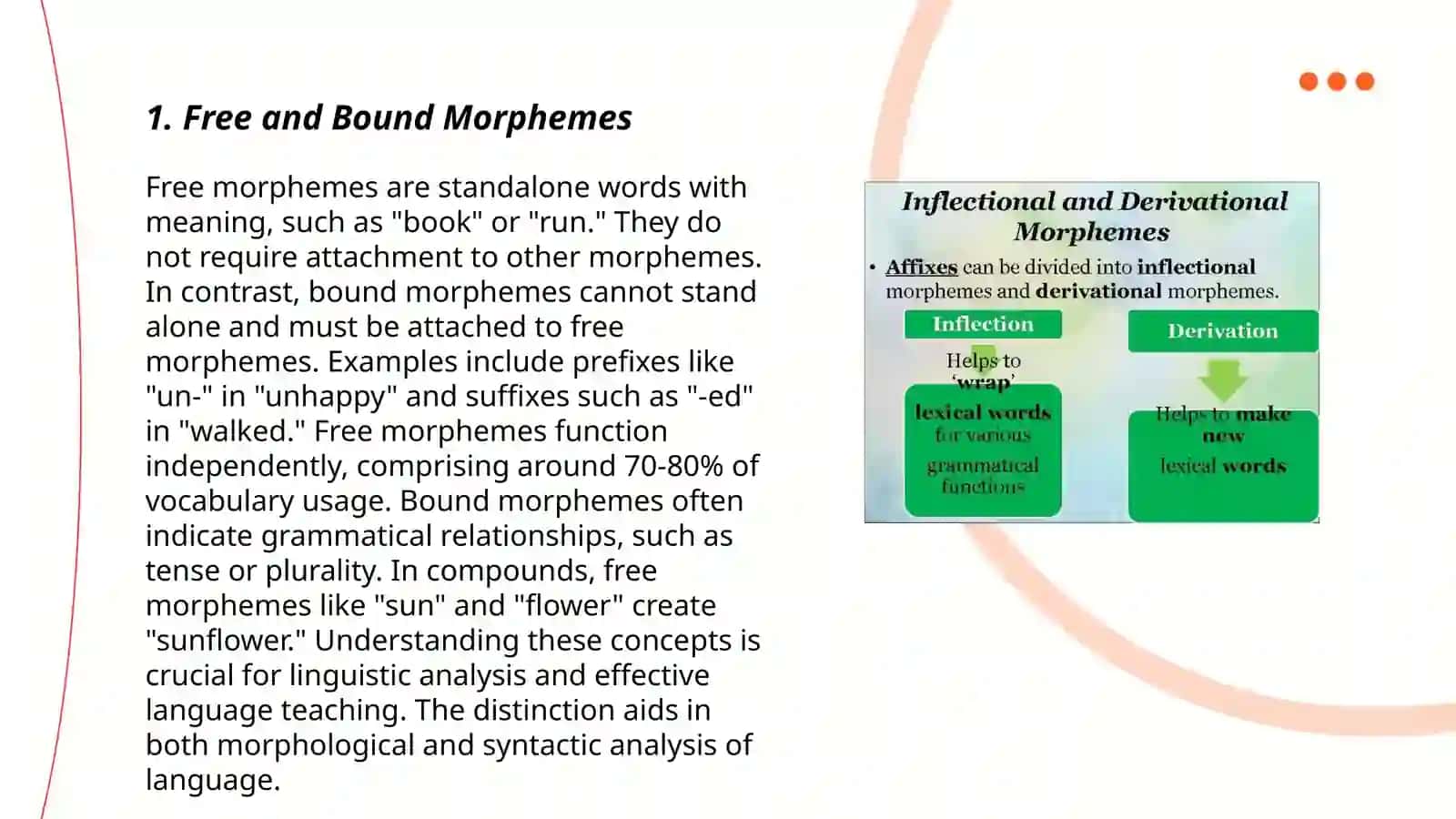 Morphology: The structure of english 3