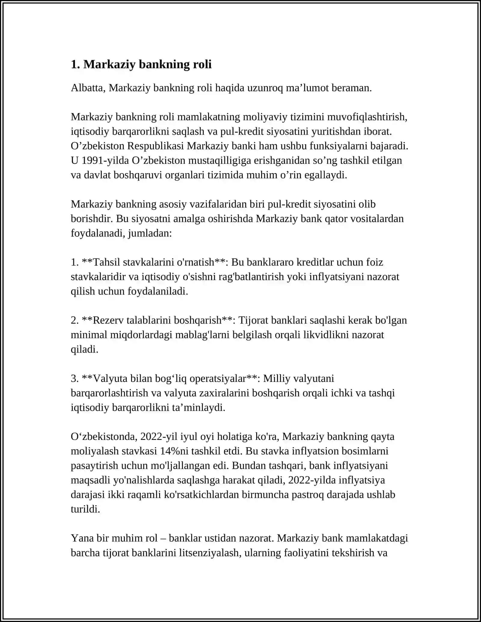 MARKAZIY BANKNING MUSTAQILLIGI 3