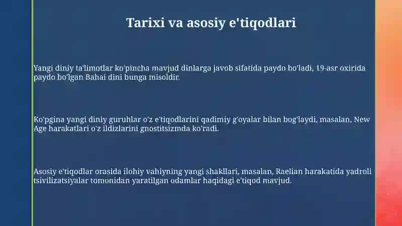 Yangi diniy ta'limotlar va sektalar 3