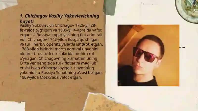 Chichagov Vasiliy Yukovlevichning hayoti 3