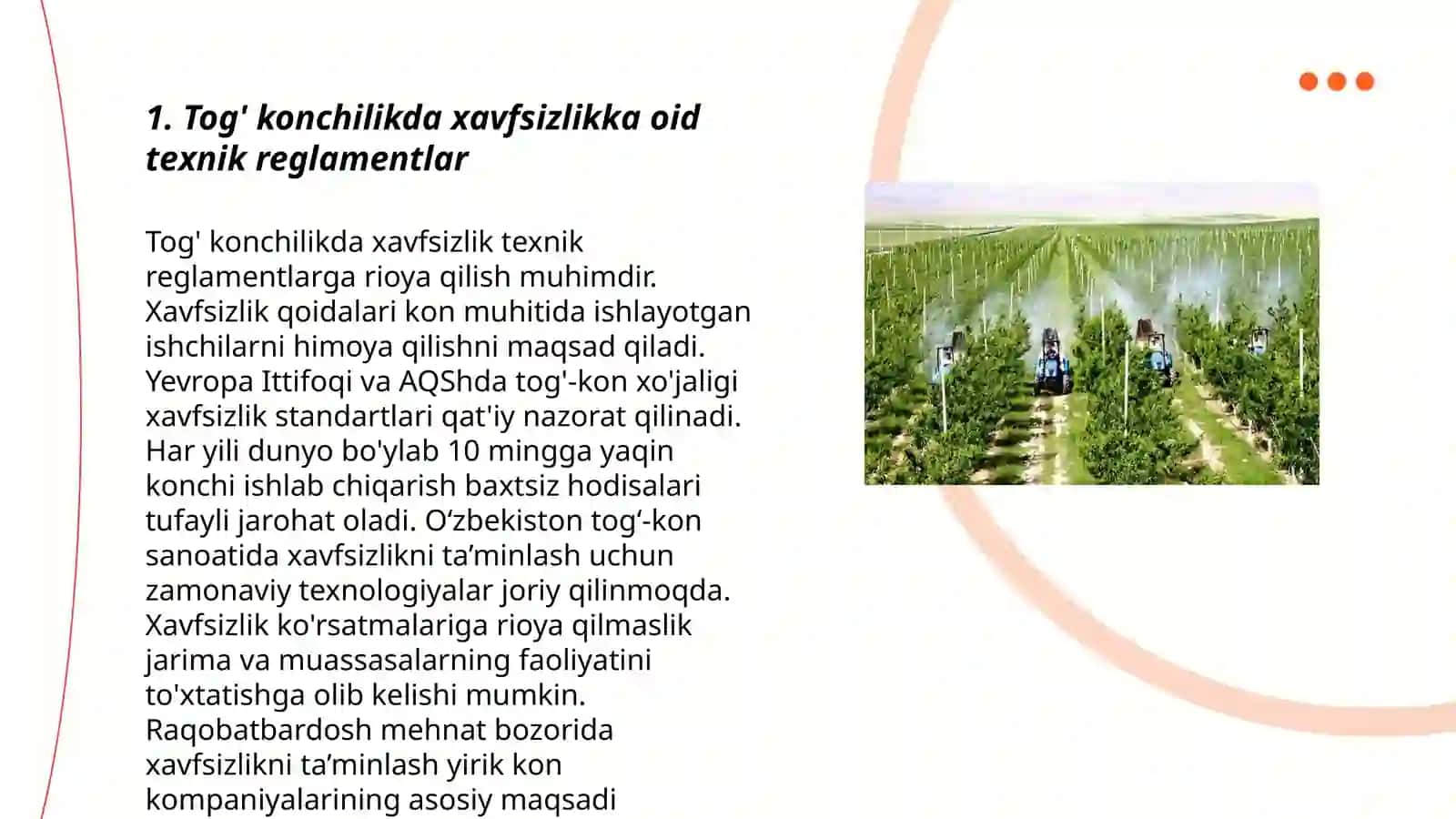 Tog' konchilik sohasida qo'llaniladigan asosiy texnik reglamentlar tahlili 3