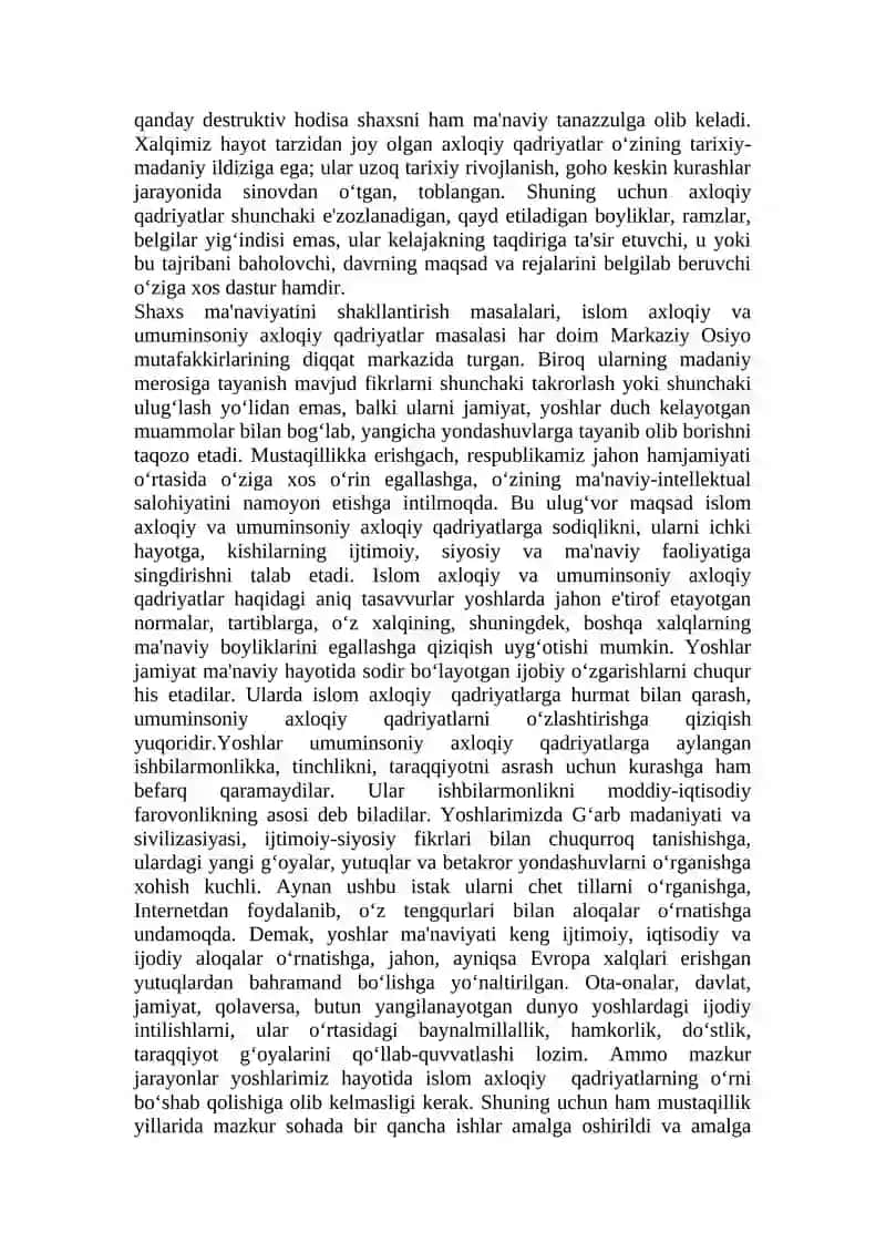 Islom qadriyatlari va ma’rifati 3
